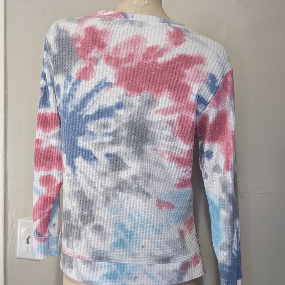 Tye Dye Waffle Knit Secret Treasures Pajama Top S GUC - Picture 4 of 4